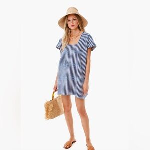 Tuckernuck Blue and White Striped Swim Coverup
